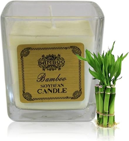 Soy wax Geurkaars in Glas - Bamboe - 30 Branduren