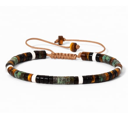 Marama - Herenarmband Afrikaanse Jaspis - Handgemaakt - Verstelbaar