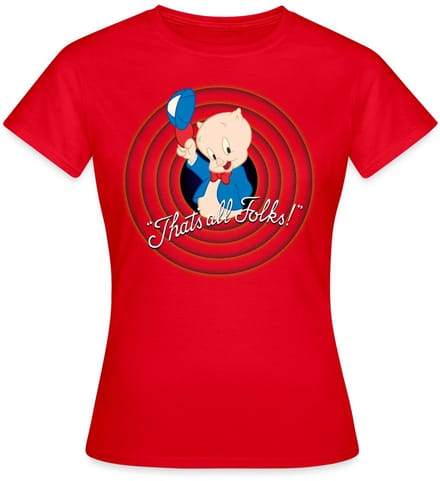 Looney Tunes Porky Pig T-Shirt Dames