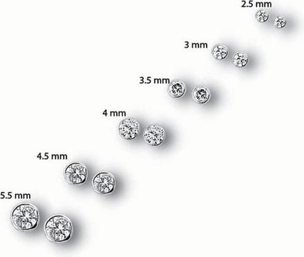 TFT Oorknoppen Zirkonia Zilver Gerhodineerd Glanzend 5mm