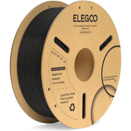 Elegoo Pla+ Filament Zwart 1,75 Mm Voor 3D-Printer Hoge Kwaliteit