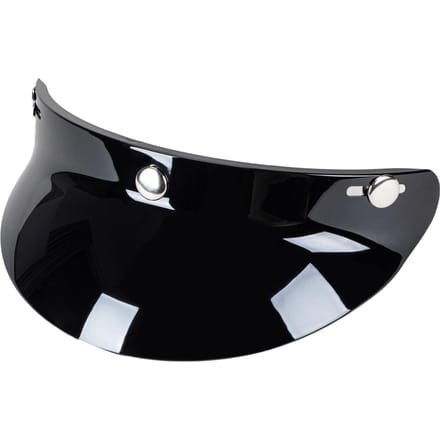 Visière à 3 boutons-pression pour casque de moto à visage ouvert noir