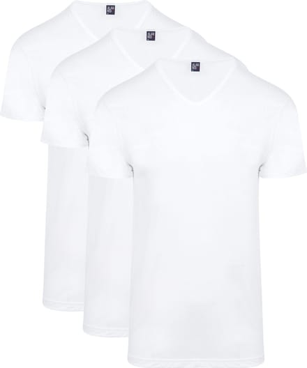 Alan Red Vermont T-Shirt V-Hals Wit 3 pack - T-shirt basis