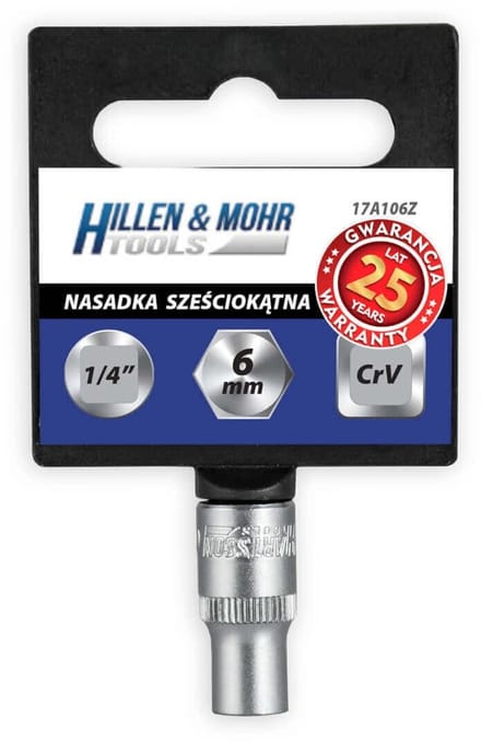 Dopsleutel 1/4" 4 mm zeskant - CrV-staal