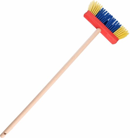 Kamer kinderbezem - rood/geel 70 cm - speelgoed bezem voor kinderen