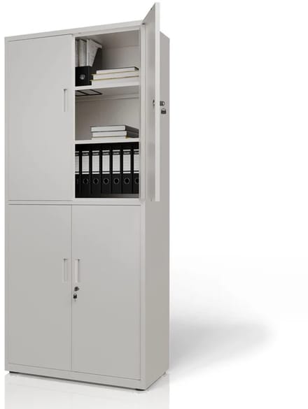 Metalen Archiefkast / Kantoorkast - Incl. slot en 2 sleutels - Wit