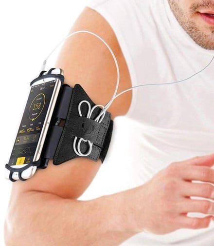 New Age Devi - Hardlooparmband Telefoonhouder Universeel Verstelbaar - Sportaccessoires Roze