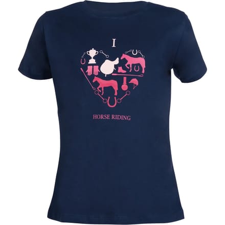 T-shirt meisje HKM I Love Horse Riding