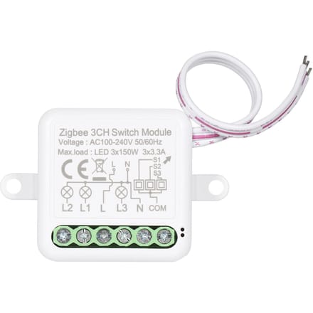 2CH Zigbee Mini Smart Switch-relaismodule Ondersteuning 2-weg schakelaar voor slimme huisautomatisering 3CH Zigbee Switch Module
