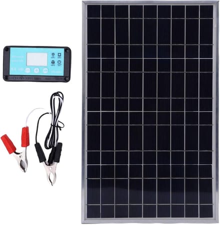 Zonnepaneel Kit - Solar Lader - Off-Grid Stroom - Hoge Efficiëntie 23% - 100W - Zwart