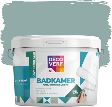 Decoverf badkamer verf leigroen, 4L