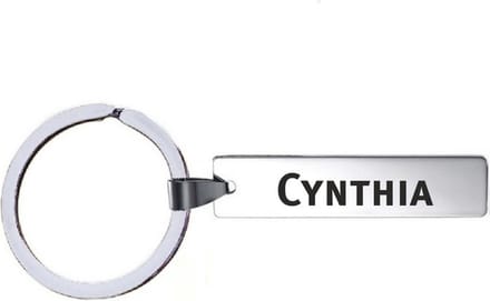 Sleutelhanger Met Naam - Cynthia - RVS