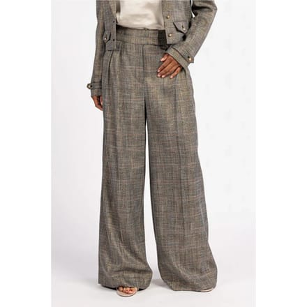 AAIKO Frederique Tweed Vis 540 Broeken Dames - Zwart - Maat S