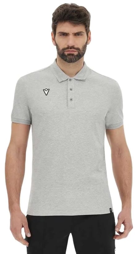 Macron Lindos Korte Mouw Poloshirt Grijs S Man