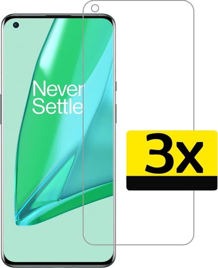 Screenprotector - Geschikt voor OnePlus 9 - 3 Stuks - Extra Sterk - Beschermglas - Gehard Glas - Tempered Glass - Screen Protector