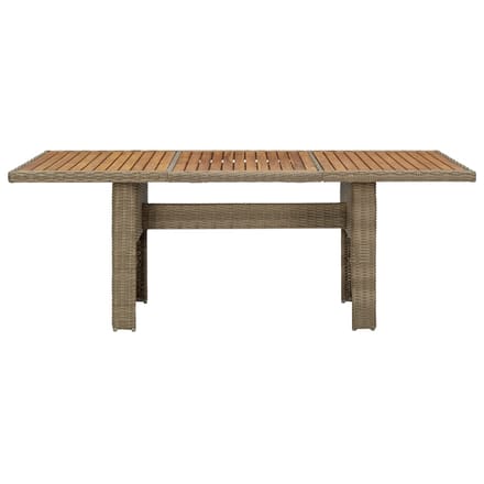 vidaXL - Tuintafel - 200x100x74 - cm - poly - rattan - bruin