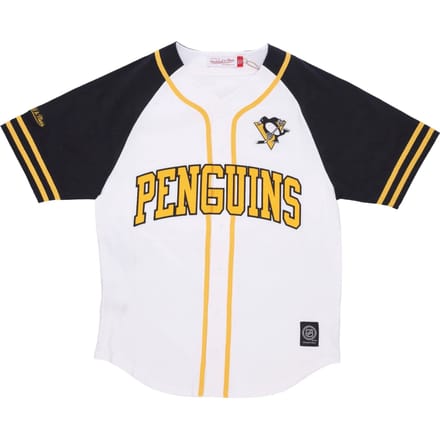NHL Practice Day Button Front-jersey Pitpen-wit voor heren