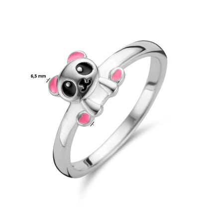 Gerhodineerd Zilver Ring Panda 1336201