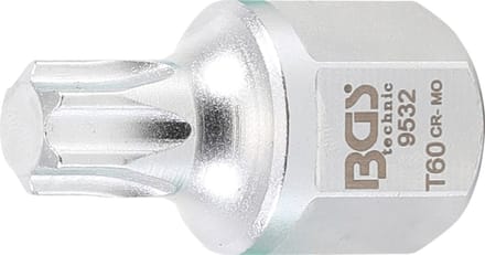 BGS V-riem dopsleutelbit 1/2, SW 22 mm Torx T60