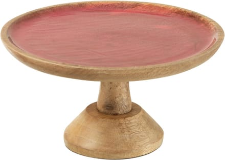 J-Line taartplateau Cake Bord - hout - roze
