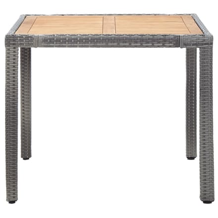 vidaXL - 5-delige - Tuinset - met - kussens - poly - rattan - grijs