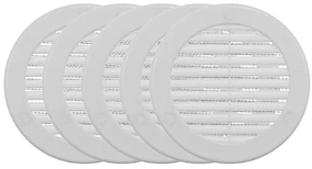 4 Inch Ventilatierooster 5-Pack - Rond Luchtrooster met Insectenscherm