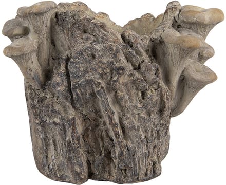 Clayre & Eef Bloempot 19x17x16 cm Bruin Steen