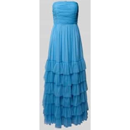 Maxi-jurk van tule in laagjeslook