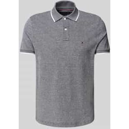 Regular fit poloshirt van een mix van katoen en linnen