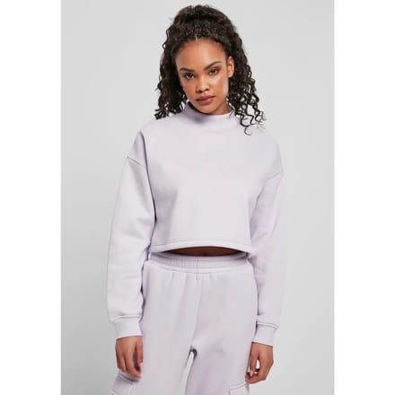 Dames sweatshirt Urban Classics cropped oversized high neck crew-grandes tailles