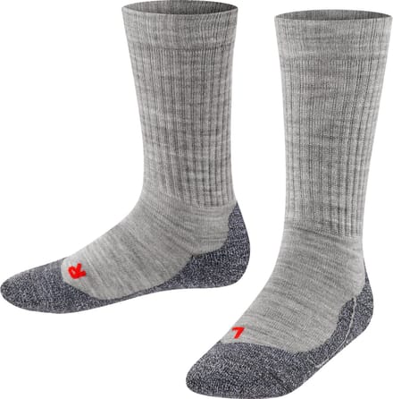 FALKE Active Warm dik ademend wol functioneel materiaal sokken kinderen grijs - maat 35-38
