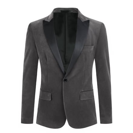ALLTHEMEN Heren Fluwelen Blazer - Klassieke Halslijn - M