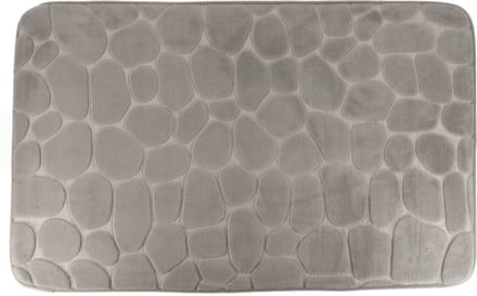 Tendance Badmat mat Pebble - microfiber - Memory Foam - lichtgrijs - 50 x 80 cm - antislip - badkamer