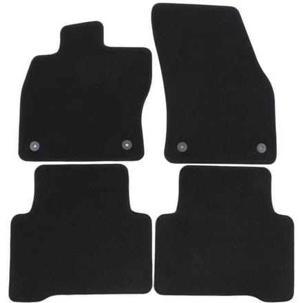 Tapis de sol - VW - Touran - Noir - 4 pièces - Antidérapant et imperméable