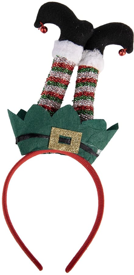 Clayre & Eef Kerst Haarband 15x3x31 cm Groen Kunststof