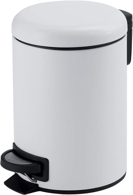 Prullenbak Grande - Afvalbak - Badkamer Opruimen - Soft-Close Sluiting - 5 Liter - Wit