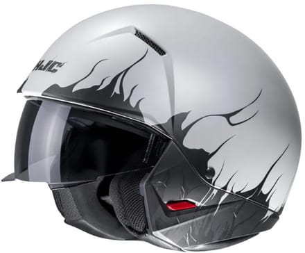 Hjc I20 Scraw White Black Mc10Sf Open Face Helmet - Helm