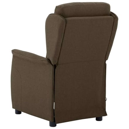 vidaXL Massagestoel met kussen Bruin 93.5 x 67.5 x 101.5 cm Stof