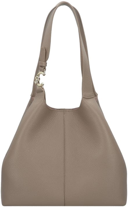 Coccinelle C-Easy Schoudertas Leder 34 cm - Dames - warm taupe