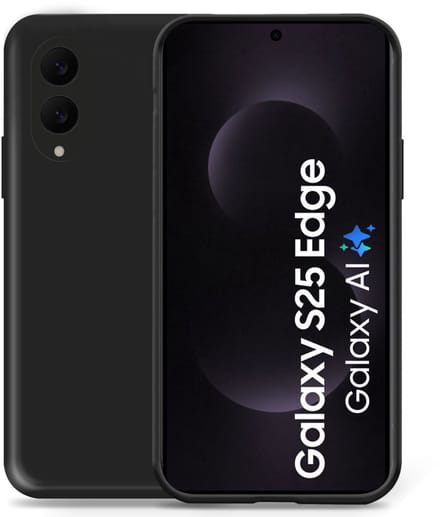 TechNow Hoesje geschikt voor Samsung Galaxy S25 Edge Hoesje Screenprotector - Extreme Shock Case – Case Zwart