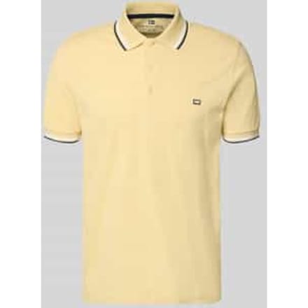 regular fit poloshirt met contrasterende strepen