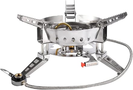 Camping Gasfornuis - Draagbare Kookset - Buiten Koken - Winddicht Ontwerp - 6800W Vermogen - Zilver
