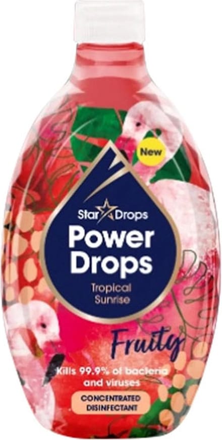 The Pink Stuff Power Drops Concentrated Disinfectant Fruity Tropical Sunrise 250ml