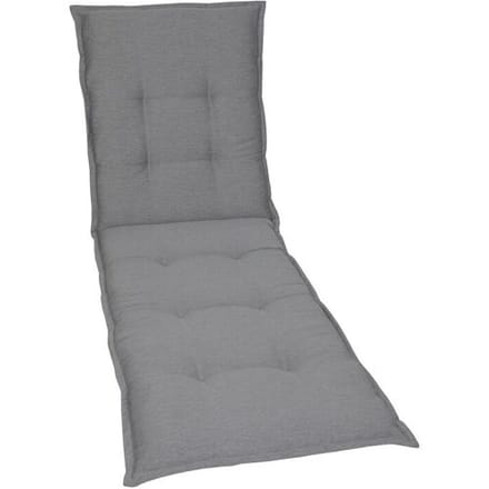 GO-DE Textil Tuinkussen (Stoelkussen voor een ligbed, Grijs)