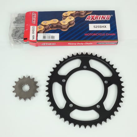 Kettingset Axring voor motor Suzuki 650 Dl V-Strom Xt Abs 2015 tot 2020 15x47 Nieuw