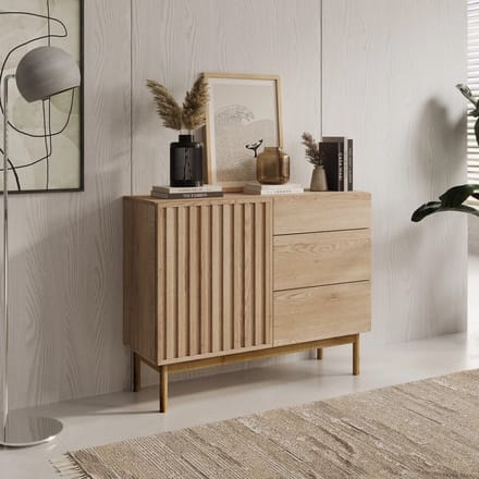 Meubella - Dressoir Storm - Eiken - 106 cm - Met lades