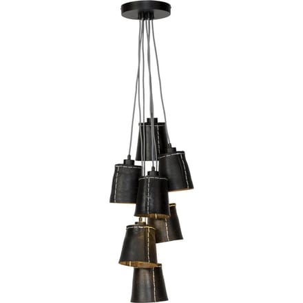 GOOD&amp;MOJO - AMAZON - Hanglamp - ⌀15 cm - 7 lichts - Zwart