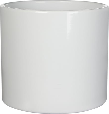 Mica Decorations Bloempot - wit - glans - keramiek - 32 x 31 cm - plantenpotten