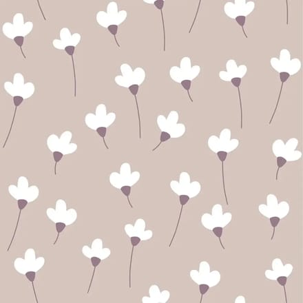 Eenvoudig voorbeeld baby behang Dekornik Daisies On Powder