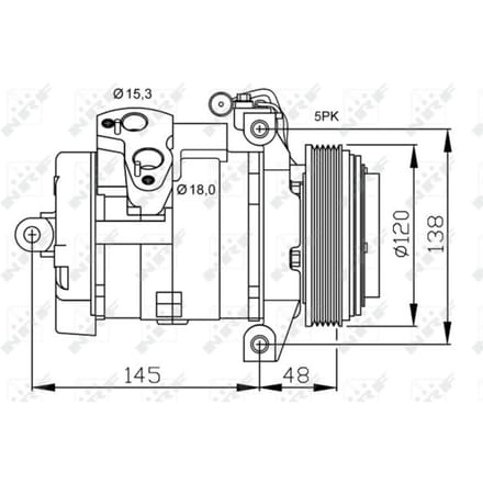 Compressor airconditioning NRF 32470